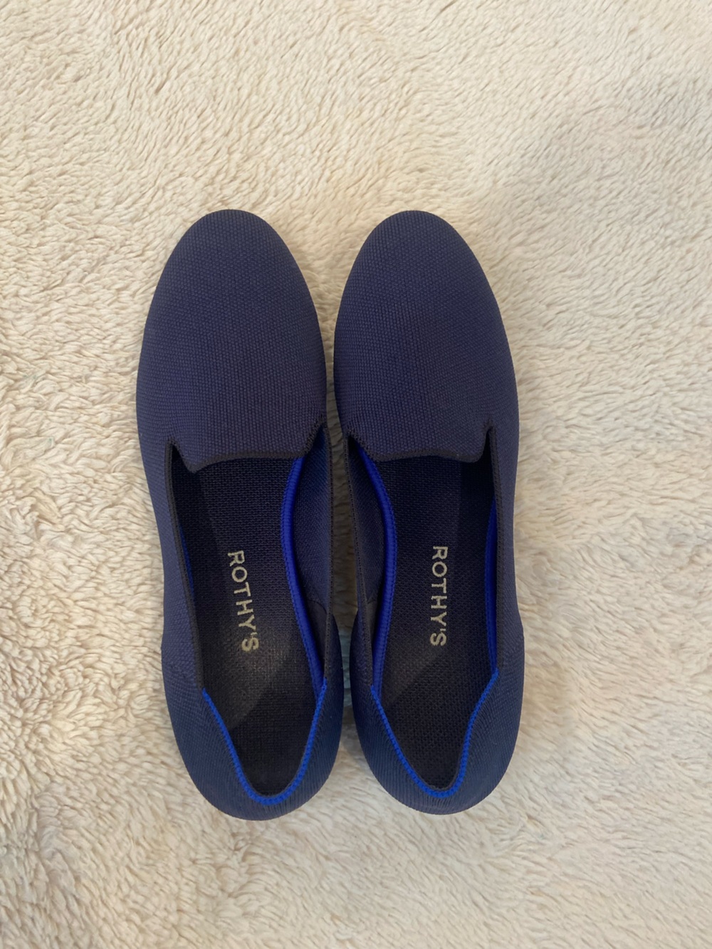 Rothy's Navy Blue Slip-On Flats